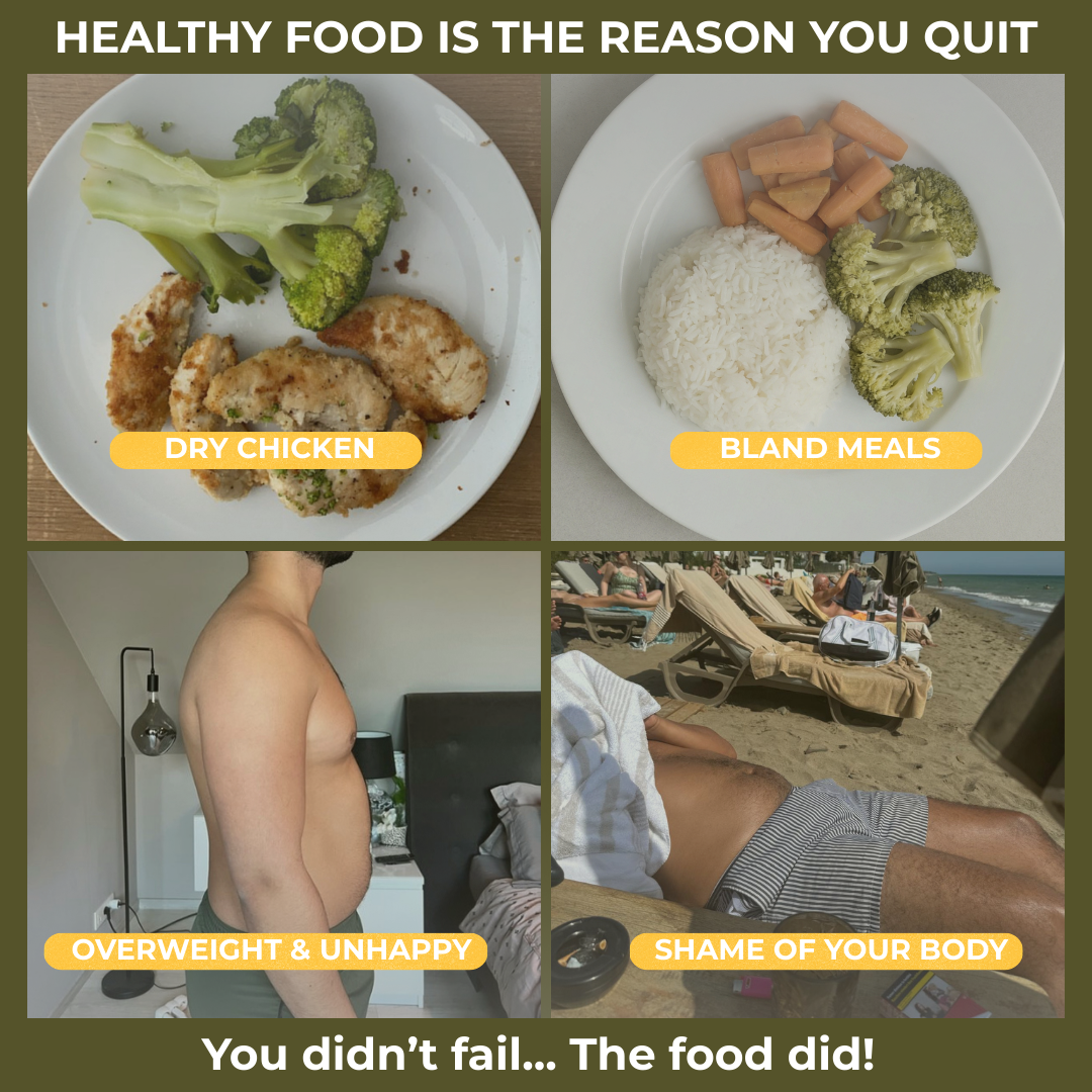 Why restrictive diets fail, dry chicken and bland meals versus high-protein comfort food